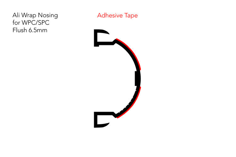 Stairrods Ali Wrap Nosing for SPC / WPC overlap