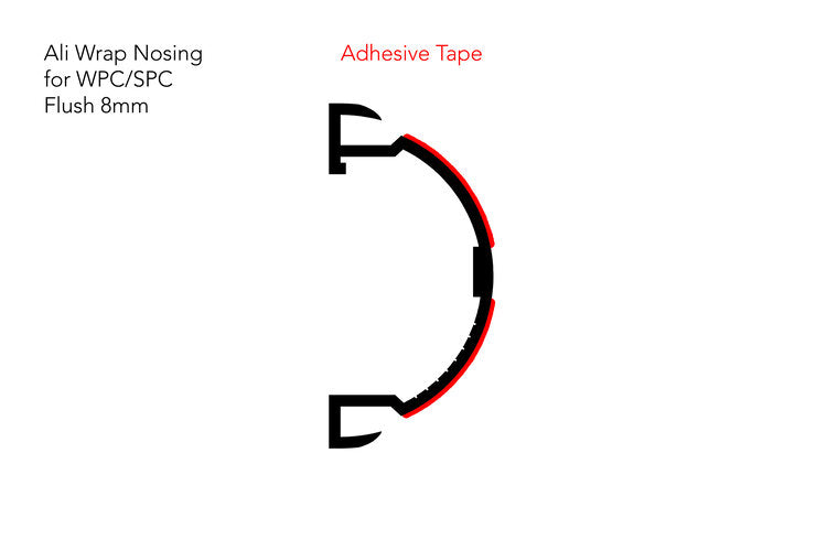 Stairrods Ali Wrap Nosing for SPC / WPC overlap