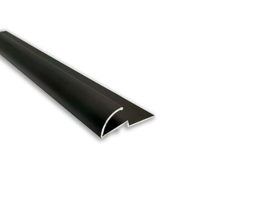 Stairrods New Ali Single Metal Rod in Black, ideal for floor transitions and threshold finishes