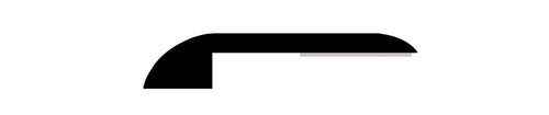 Black Stairrods Premier Floating Vinyl Edge door bar with smooth curved design
