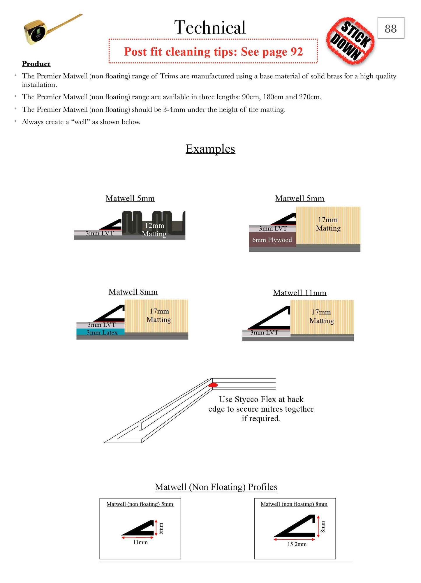Stairrods Premier Matwells Non Floating Trim