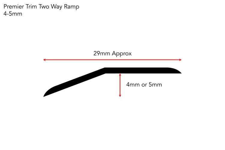 Stairrods Premier Two Way Ramp Flooring Trim 4-5mm Option