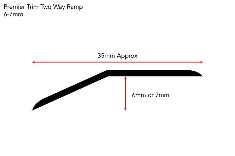 Stairrods Premier Two Way Ramp Flooring Trim 6-7mm Option
