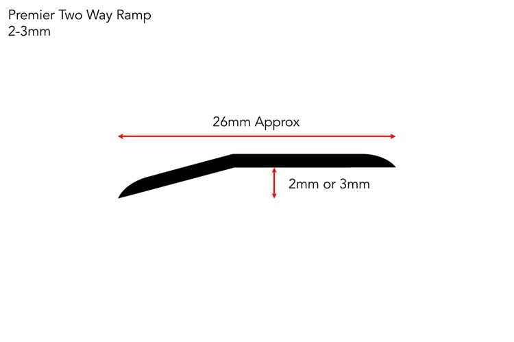Stairrods Premier Two Way Ramp Flooring Trim 2-3mm Option