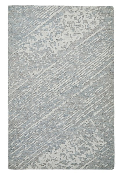 Melrose Interiors rug from The Hampton Collection with textured grey and white abstract design