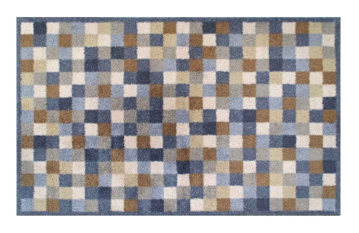 Turtle Mats Neutral Squares Indoor Floor Mat