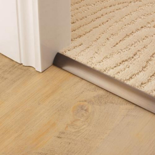 Stairrods Premier Trims Single 4 9 or 13mm metal trim fitting between carpet and wooden floor