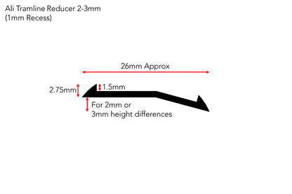 Stairrods Ali Tramline Reducer - 1mm or 3mm recess