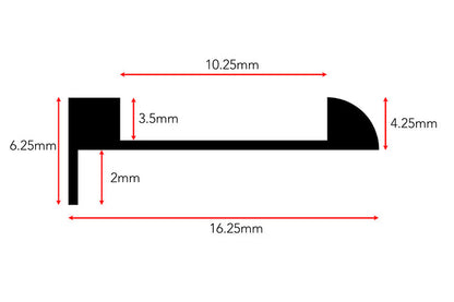Stairrods Ali Tramline End Profile