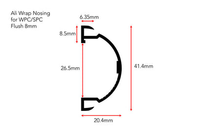 Stairrods Ali Wrap Nosing for SPC / WPC flush
