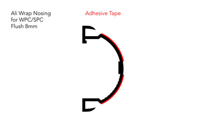 Stairrods Ali Wrap Nosing for SPC / WPC overlap