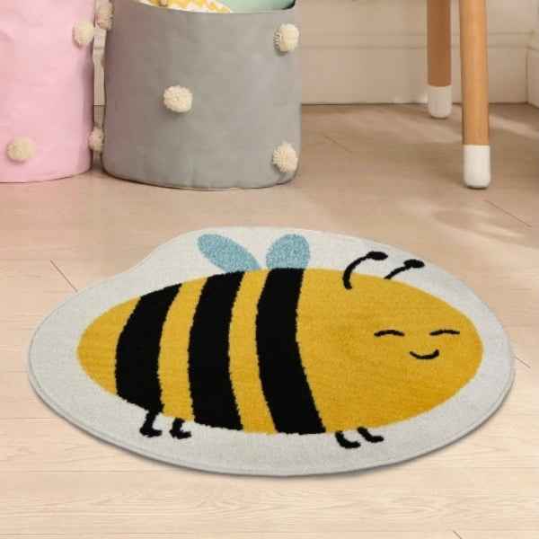 Colour Pop Bee Design Indoor Floor Rug
