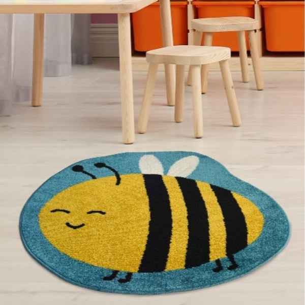 Colour Pop Bee Design Indoor Floor Rug