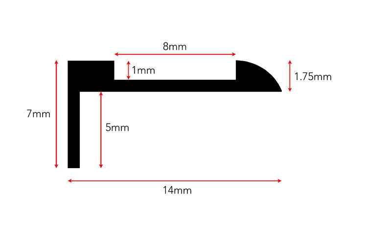 Stairrods Ali Tramline End Profile Trim