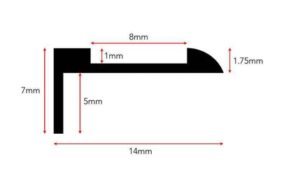 Stairrods Ali Tramline End Profile Trim