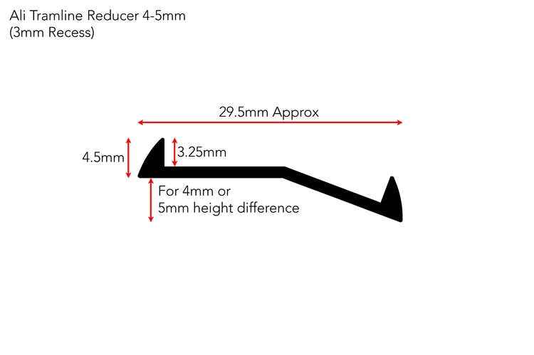 Stairrods Ali Tramline Reducer 1mm Or 3mm Recess