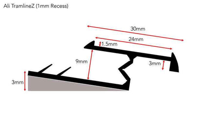 Stairrods Ali Tramline Z Flooring Trim