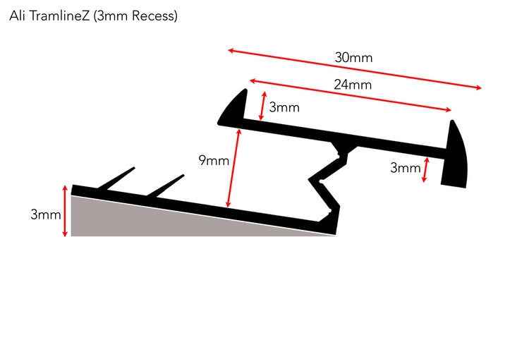 Stairrods Ali Tramline Z Flooring Trim