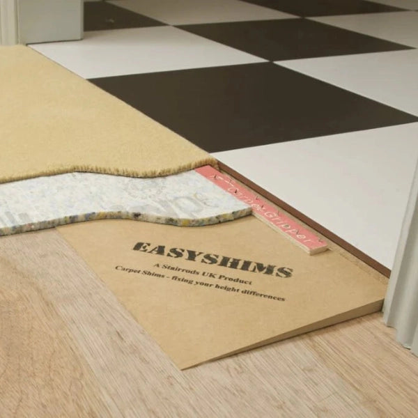 Stairrods Easyshims wooden shims in brown, ideal for adjusting floor heights and providing stability