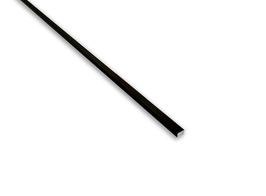 Stairrods New Ali Inlay black floor trim made from durable aluminium, ideal for seamless floor transitions