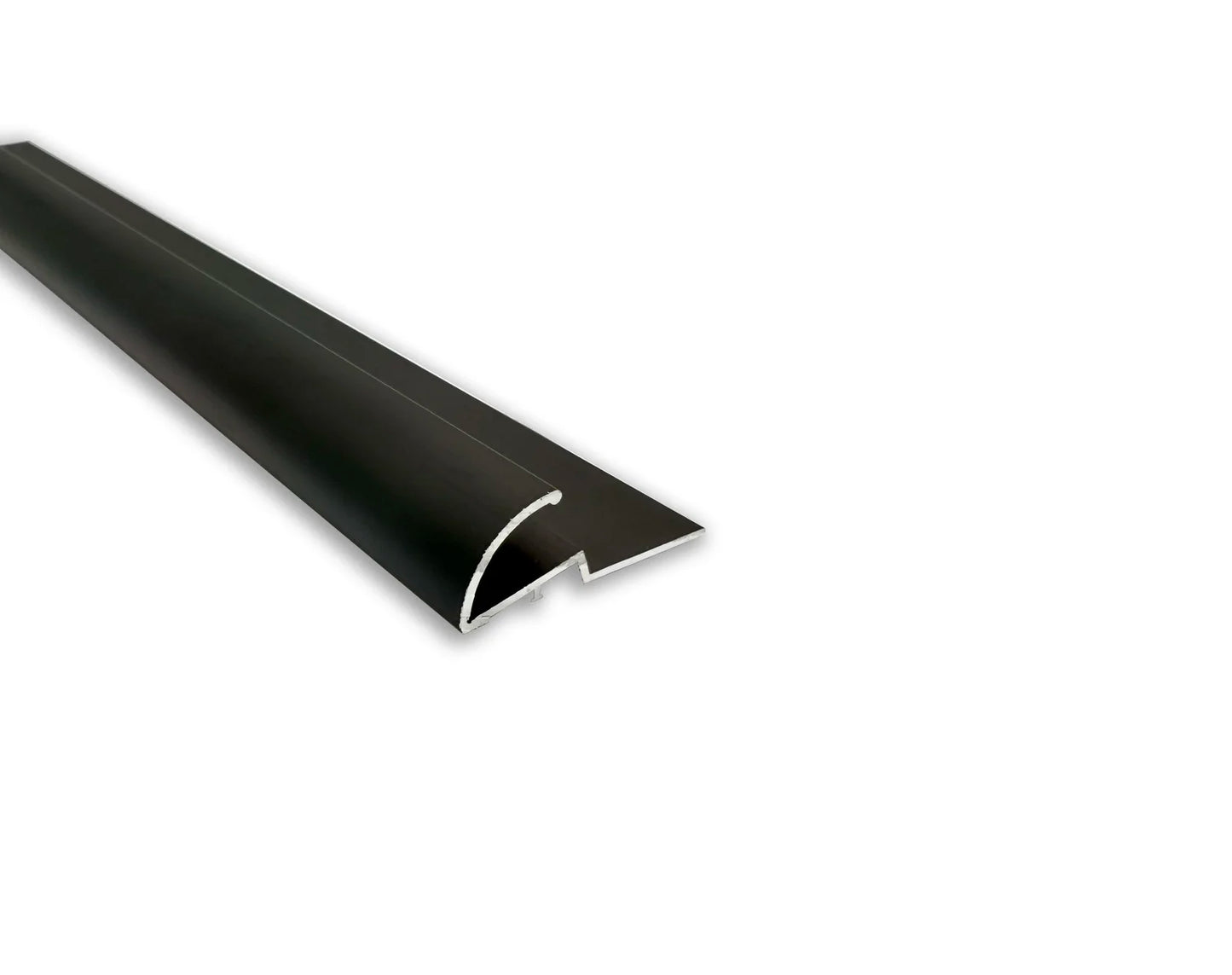 Stairrods New Ali Single Metal Rod in Black, ideal for floor transitions and threshold finishes