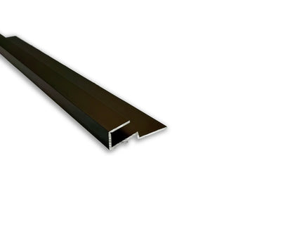 Stairrods New Ali Square metal trim in black, ideal for flooring transitions and home design, 2m long