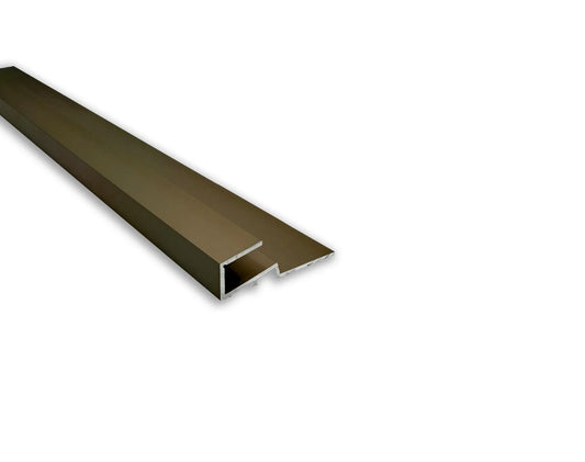 Stairrods New Ali Square metal profile in silver, ideal for edging and floor transitions