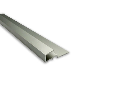 Stairrods New Ali Square Aluminium Metal Profile in Silver, suitable for floor transitions and trims