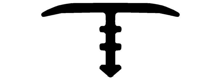 Stairrods Premier BIG T metal fitting in black for carpet installation and floor transitions 