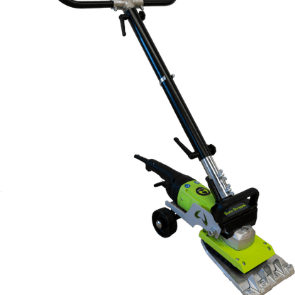 The Wolff Duro Floor Stripping Tool in green and black, designed for efficient floor removal with a robust handle