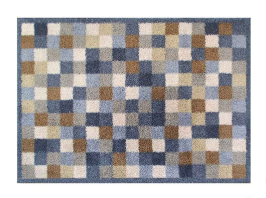 Turtle Mats Neutral Squares Indoor Floor Mat