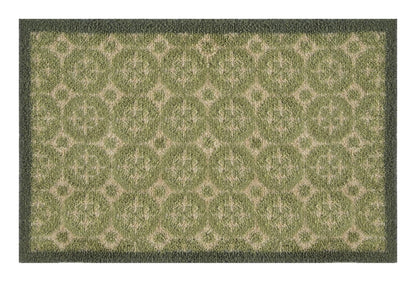 Turtle Mats Parterre Design Door Mat with green and beige patterned floor mat for indoor or outdoor use