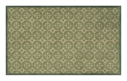 Turtle Mats Parterre Design Door Mat with green and beige patterned floor mat for entryways