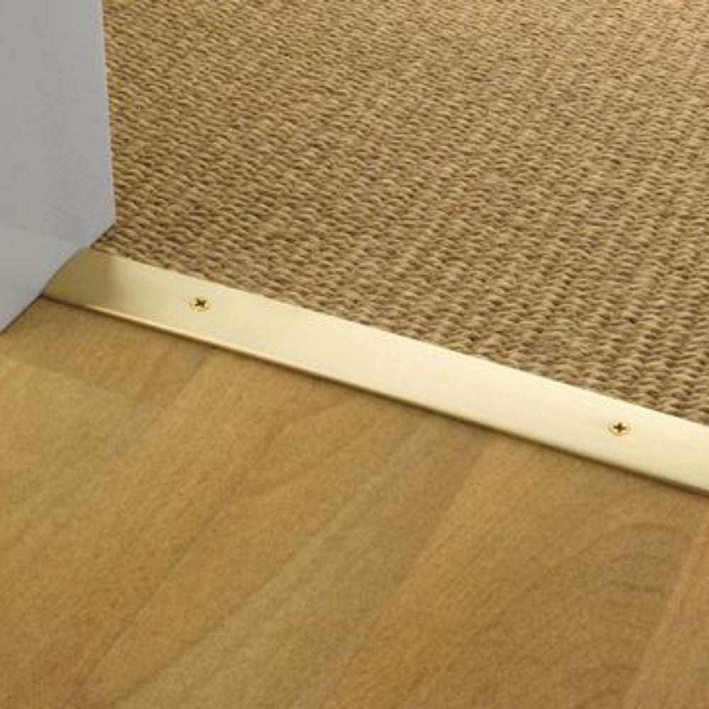Image of Stairrods Premier Trim Cover Satin Brass